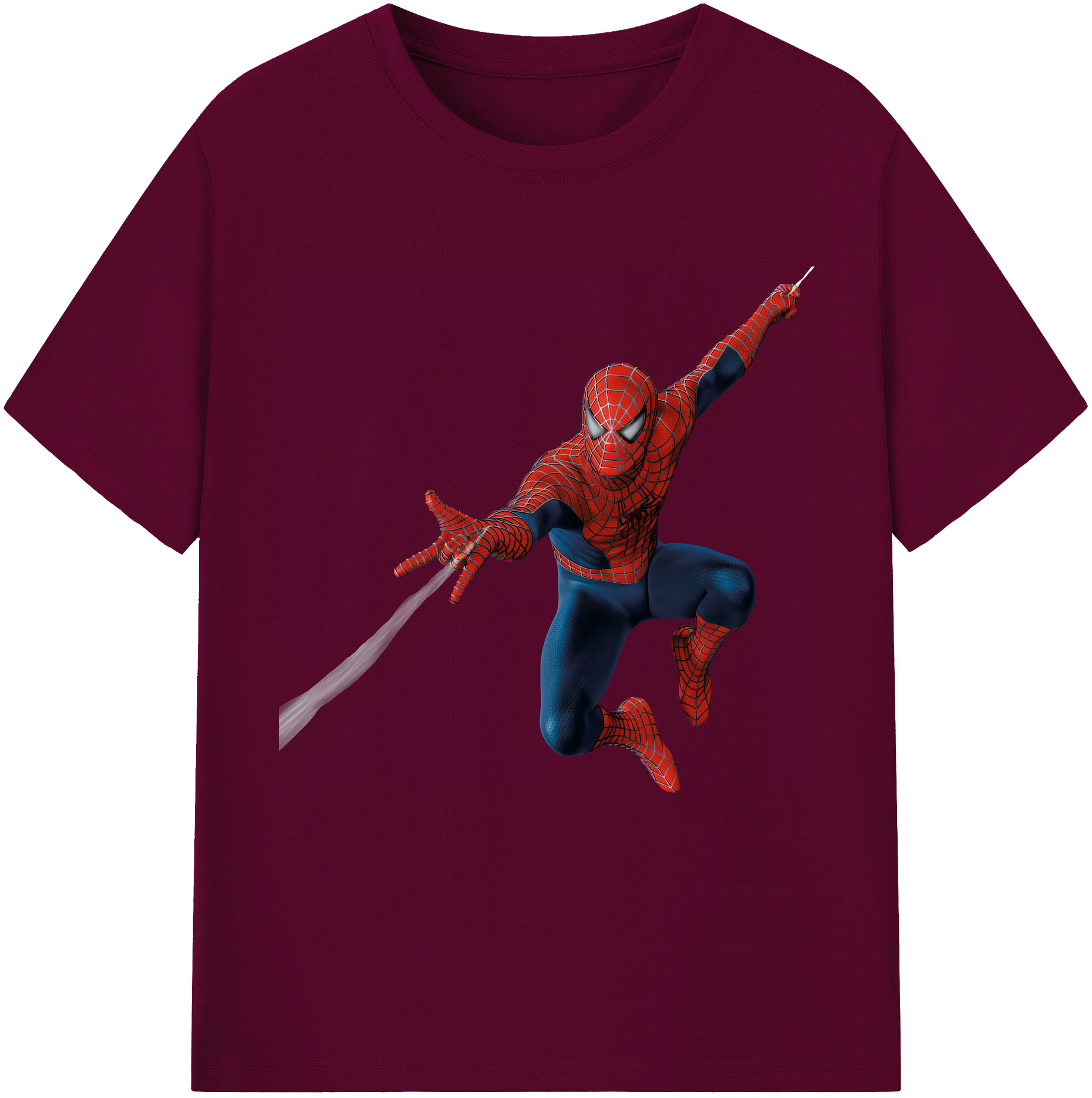 （画像用） Spider Man スパイダーマン レディースカジュアルプリントTシャツ（綿100％）